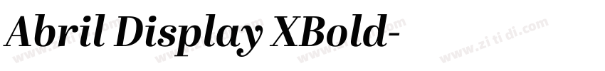 Abril Display XBold字体转换 Abril Display XBold字体转换